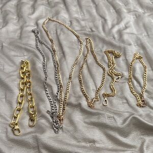6 - assorted of Gold and Silver Mixed Metal Chain for wallet